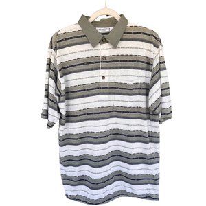Vintage Men's Palmland Striped Polo Shirt